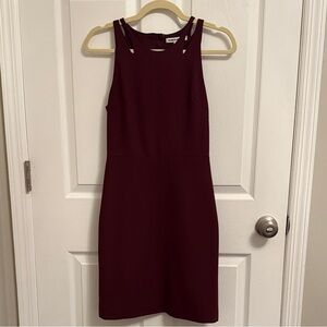 Elizabeth and James Burgundy Sleeveless Mini Dress